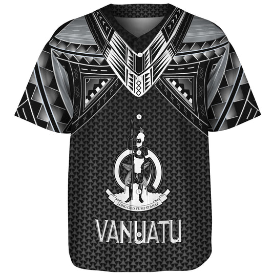 Vanuatu Custom Personalised Baseball Shirt Polynesian Tribal Tattoo