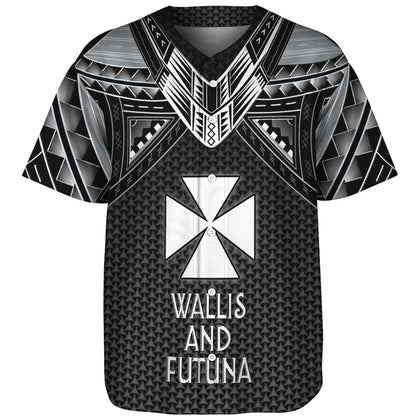 Wallis And Futuna Custom Personalised Baseball Shirt Polynesian Tribal Tattoo