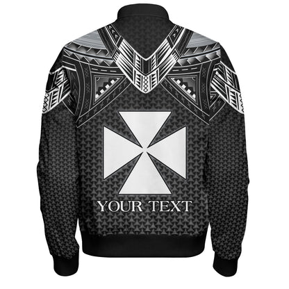Wallis And Futuna Custom Personalised Bomber Jacket Polynesian Tribal Tattoo