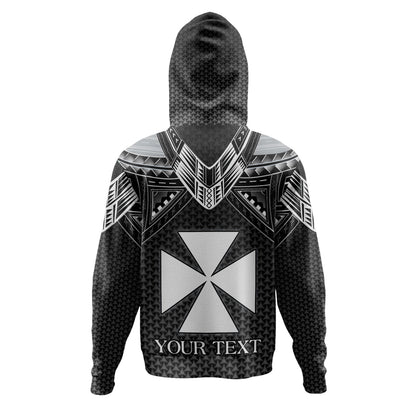 Wallis And Futuna Personalised Hoodie Polynesian Tribal Tattoo