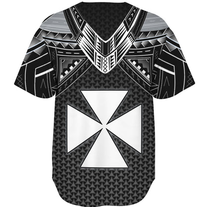 Wallis And Futuna Custom Personalised Baseball Shirt Polynesian Tribal Tattoo