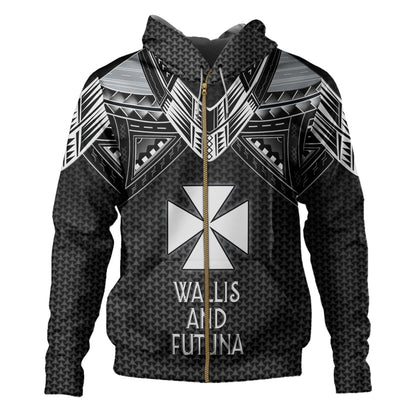 Wallis And Futuna Personalised Hoodie Polynesian Tribal Tattoo