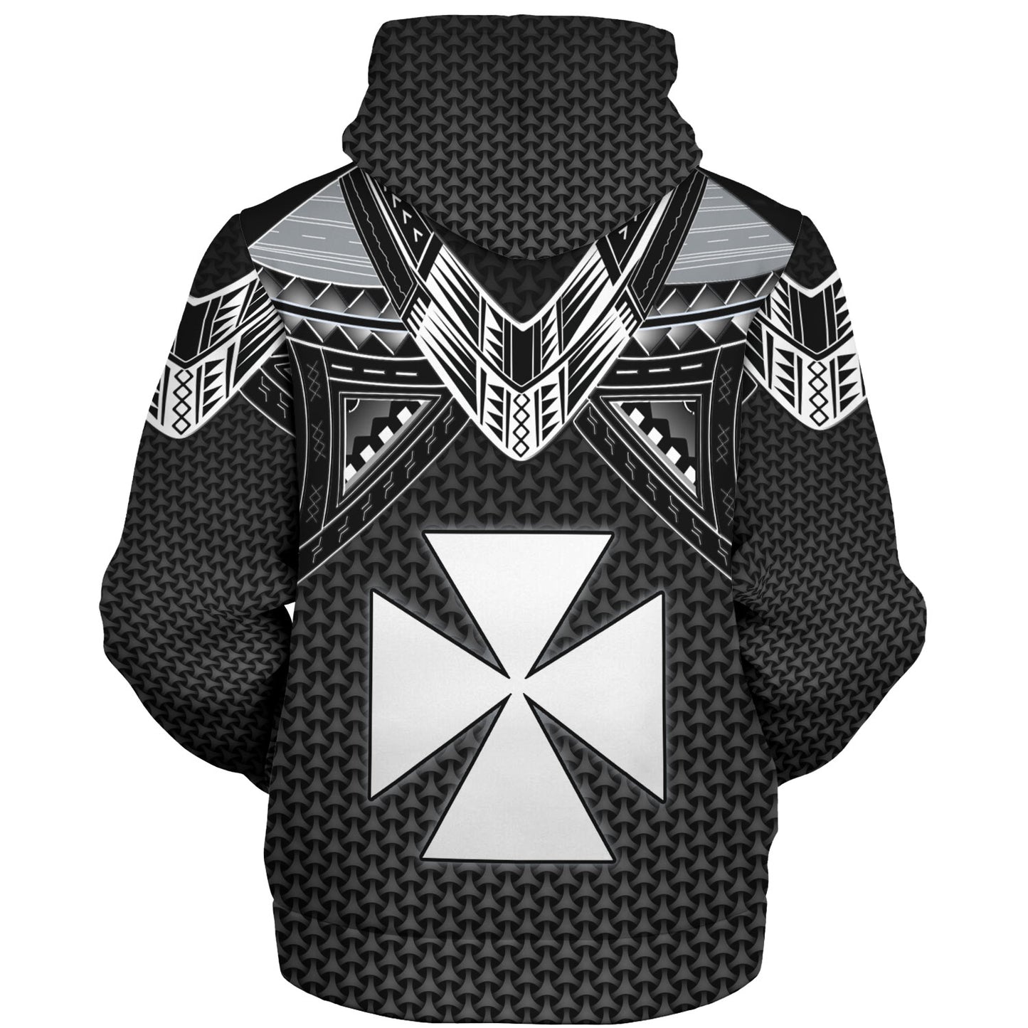 Wallis And Futuna Custom Personalised Sherpa Hoodie Polynesian Tribal Tattoo