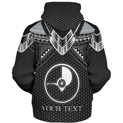 Yap State Custom Personalised Sherpa Hoodie Polynesian Tribal Tattoo