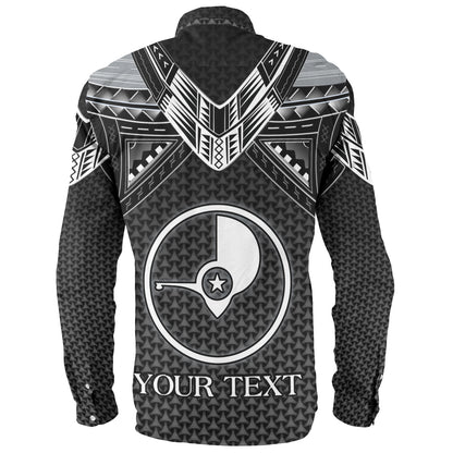 Yap State Custom Personalised Long Sleeve Shirt Polynesian Tribal Tattoo