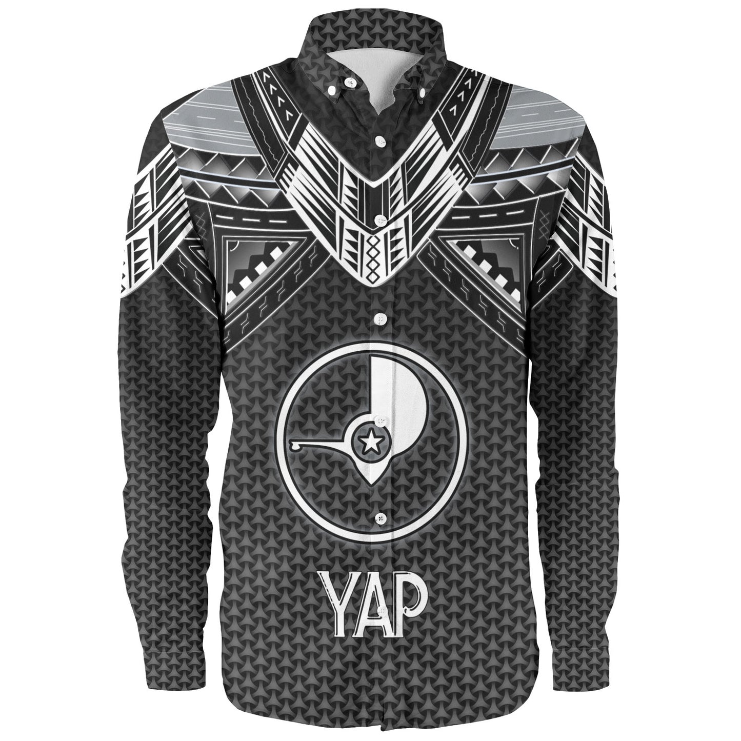 Yap State Custom Personalised Long Sleeve Shirt Polynesian Tribal Tattoo