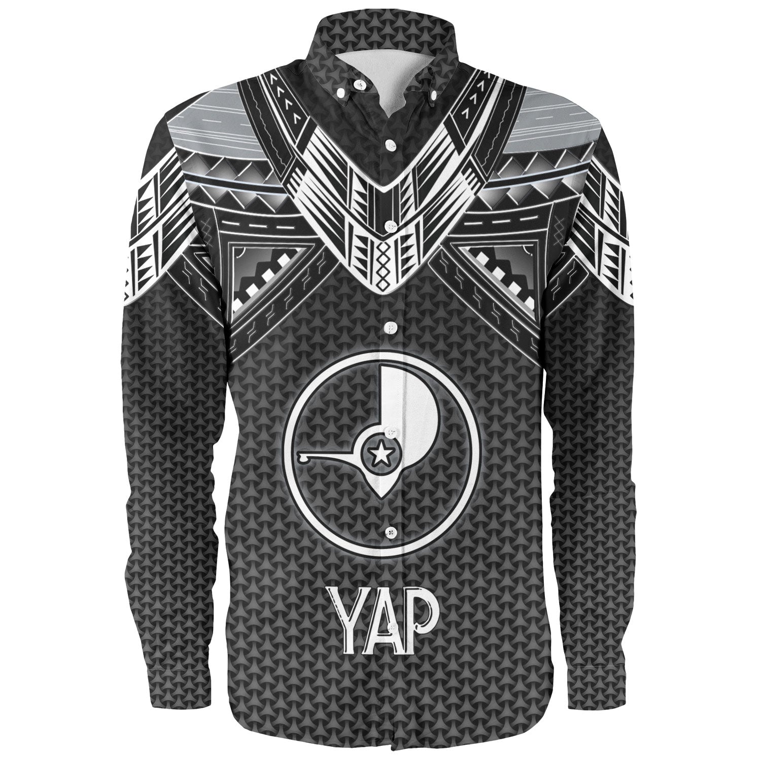 Yap State Custom Personalised Long Sleeve Shirt Polynesian Tribal Tattoo