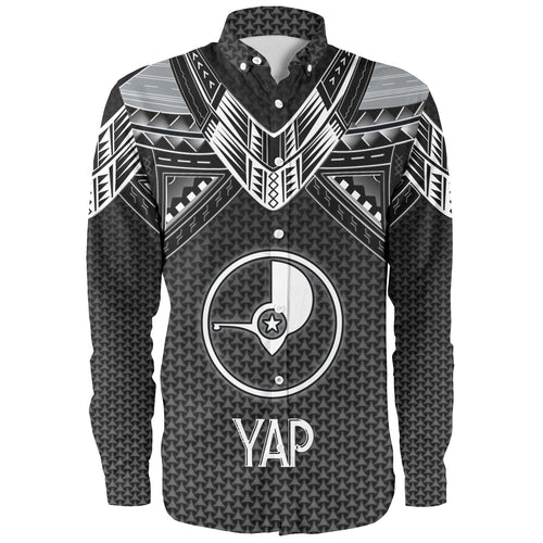 Yap State Custom Personalised Long Sleeve Shirt Polynesian Tribal Tattoo