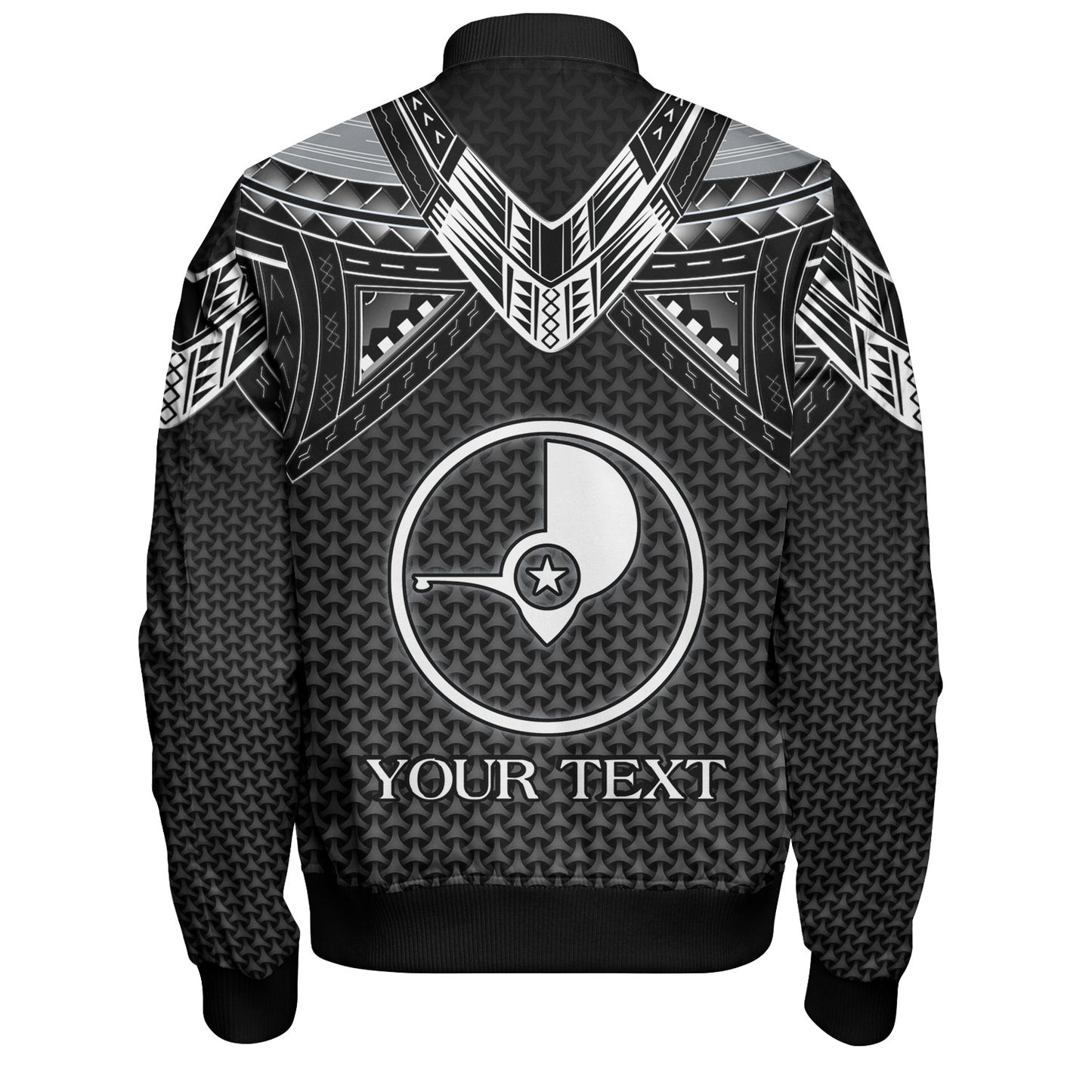 Yap State Custom Personalised Bomber Jacket Polynesian Tribal Tattoo