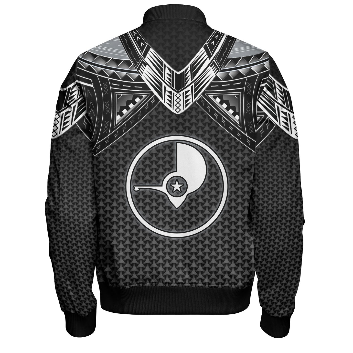 Yap State Custom Personalised Bomber Jacket Polynesian Tribal Tattoo