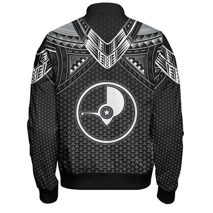 Yap State Custom Personalised Bomber Jacket Polynesian Tribal Tattoo