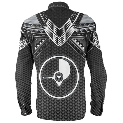 Yap State Custom Personalised Long Sleeve Shirt Polynesian Tribal Tattoo
