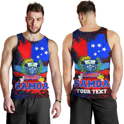 Samoa Custom Personalised Tank Top Manu Wings Color Flag Style