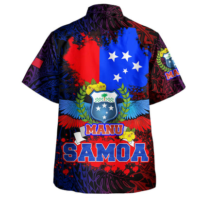 Samoa Custom Personalised Hawaiian Shirt Manu Wings Color Flag Style