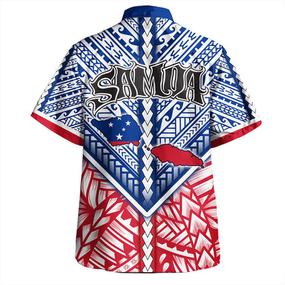 Samoa Hawaiian Shirt Map And Seal Samoan Patterns
