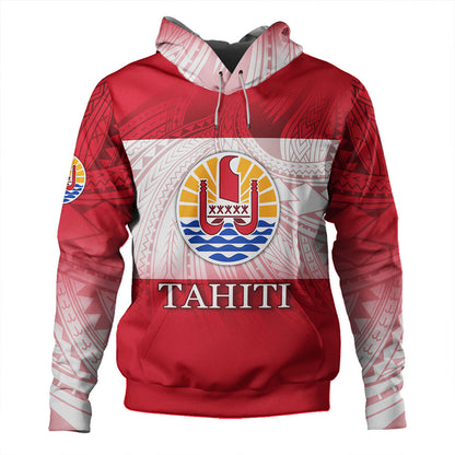 Tahiti Hoodie - Flag Color With Traditional Patterns