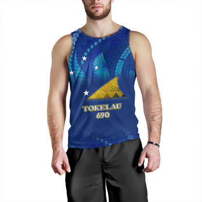 Tokelau Tank Top Flag Color With Traditional Patterns