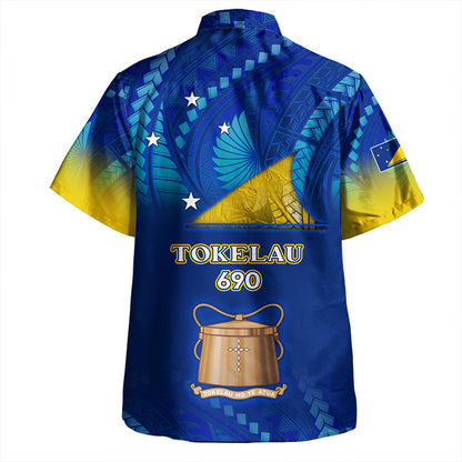 Tokelau Hawaiian Shirt Flag Color With Traditional Patterns