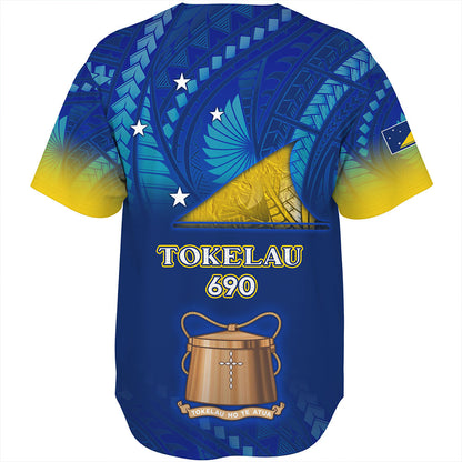 Tokelau Baseball Shirt Flag Color With Traditional Patterns
