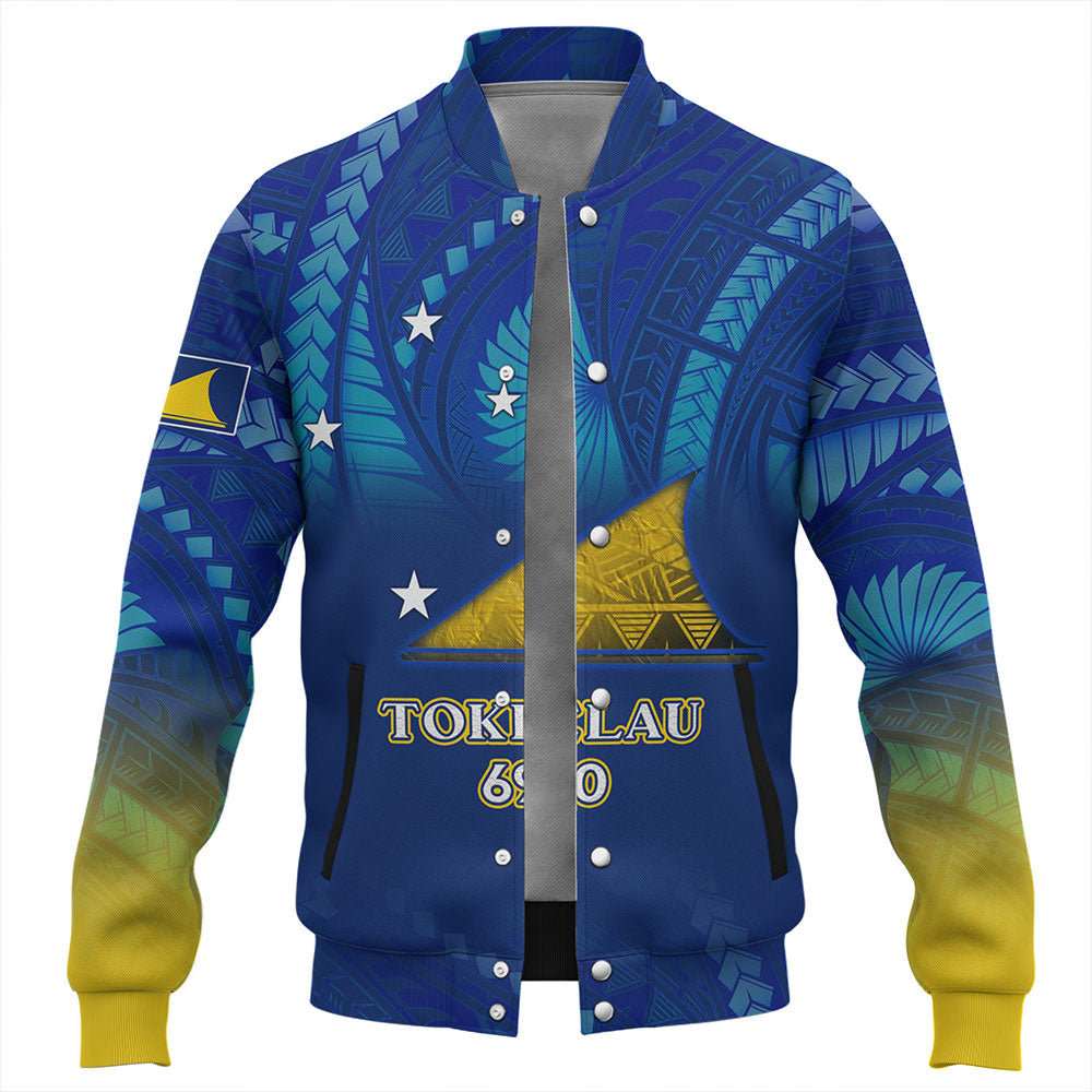 Tokelau Baseball Jacket Flag Color With Traditional Patterns