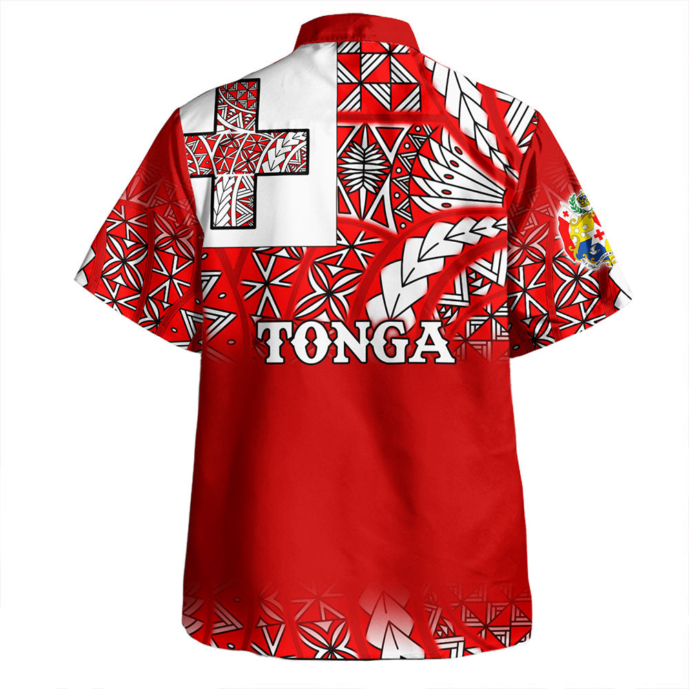 Tonga Hawaiian Shirt - Tonga Flag Color With Traditional Patterns