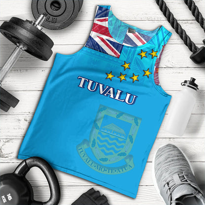 Tuvalu Tank Top Flag Color With Traditional Patterns