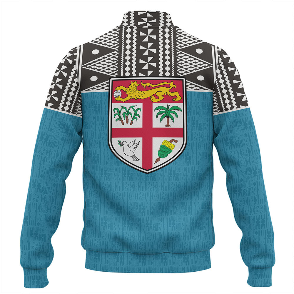 Fiji Baseball Jacket Fijian Tapa Pattern