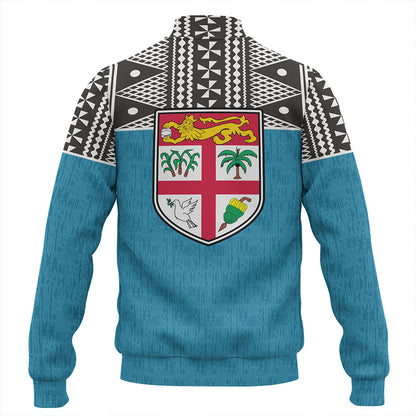Fiji Baseball Jacket Fijian Tapa Pattern