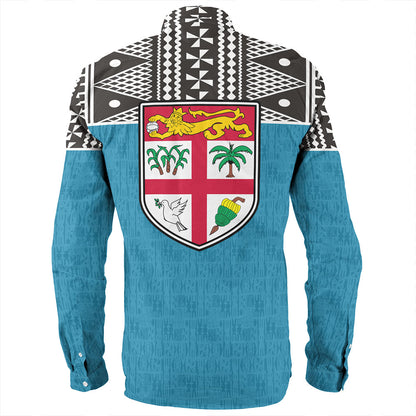 Fiji Long Sleeve Shirt Fijian Tapa Pattern