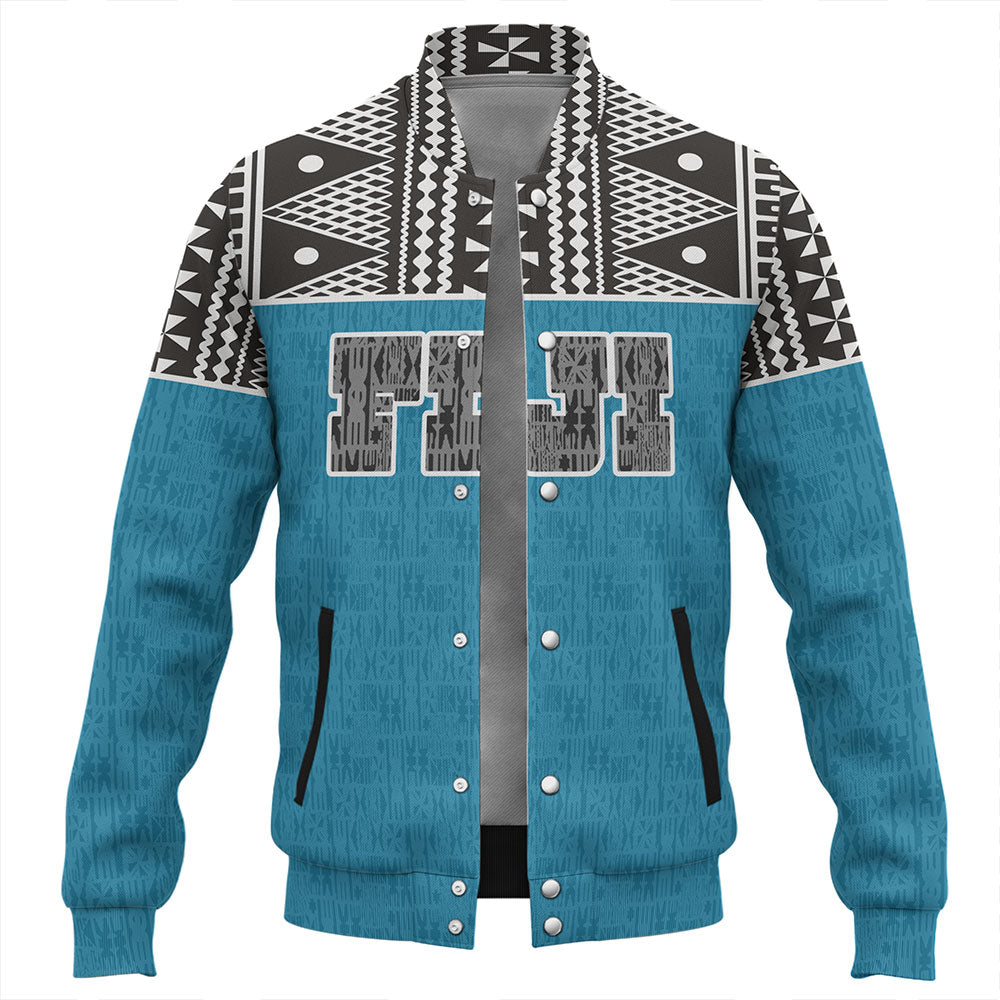 Fiji Baseball Jacket Fijian Tapa Pattern