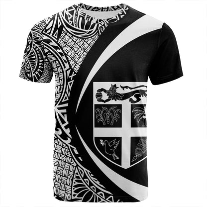 Fiji T-Shirt Coat Of Arm Lauhala White Circle