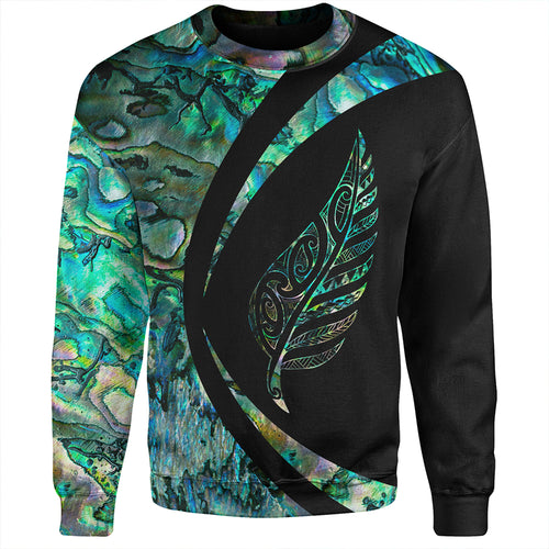 New Zealand Sweatshirt Silver Fern Papua Shell Circle