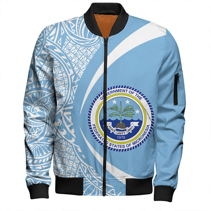 Federated States of Micronesia Bomber Jacket Coat Of Arm Lauhala Circle