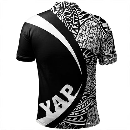 Yap Polo Shirt Coat Of Arm Lauhala White Circle