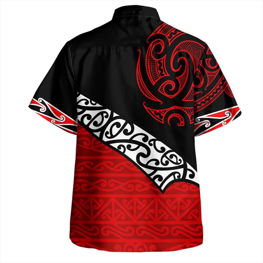 New Zealand Hawaiian Shirt Aotearoa Maori Flag Puhoro Pattern
