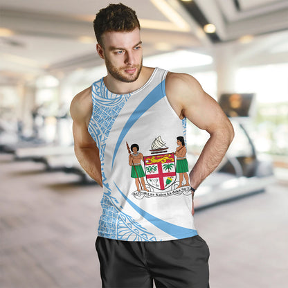 Fiji Tank Top Coat Of Arm Lauhala Circle