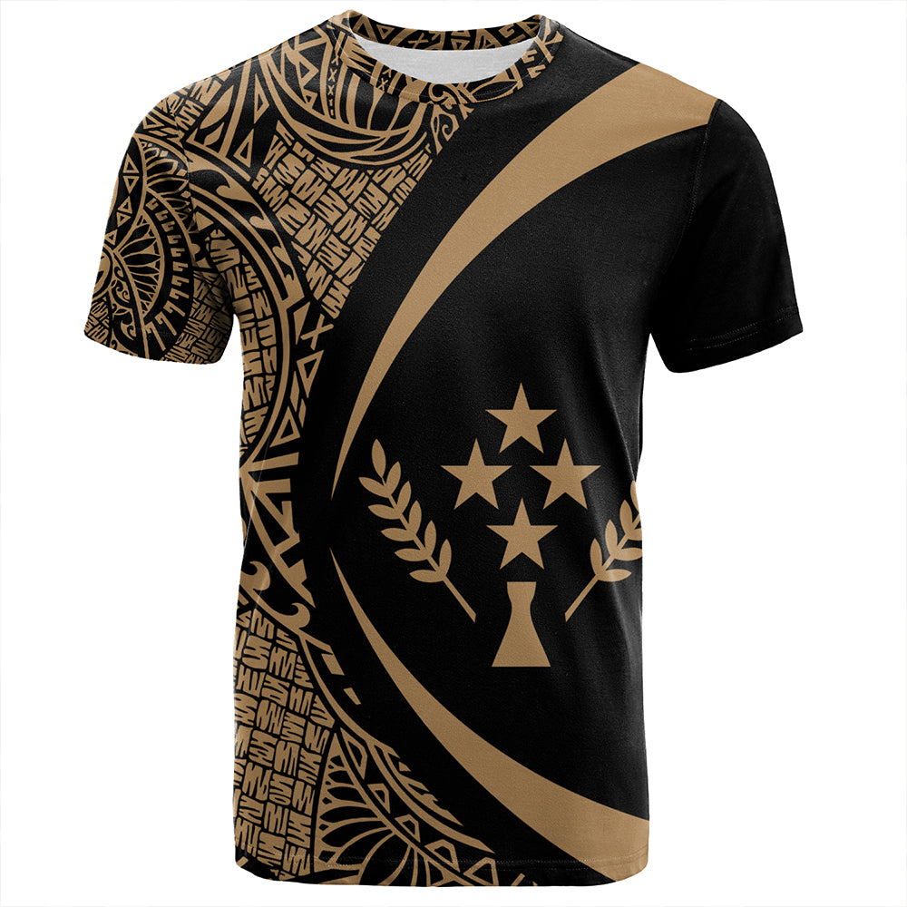 Kosrae T-Shirt Coat Of Arm Lauhala Gold Circle