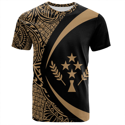 Kosrae T-Shirt Coat Of Arm Lauhala Gold Circle