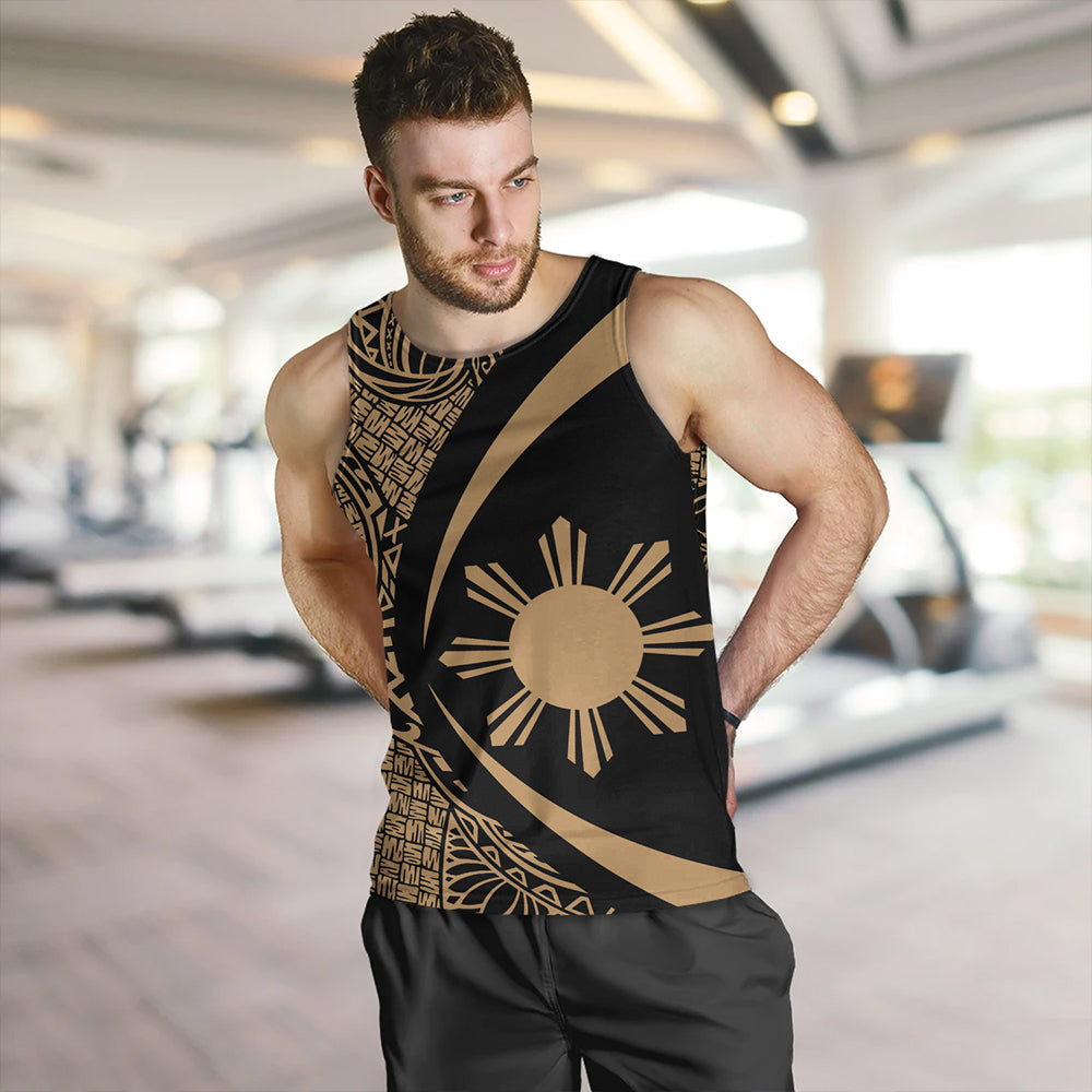 Philippines Tank Top Coat Of Arm Lauhala Gold Circle