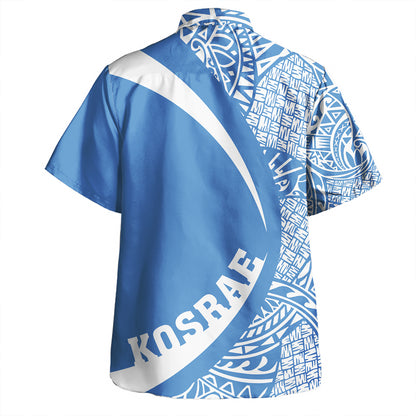 Kosrae Hawaiian Shirt Coat Of Arm Lauhala Gold Circle