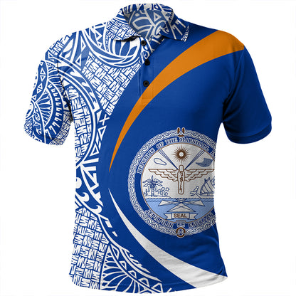 Marshall Islands Polo Shirt Coat Of Arm Lauhala Circle