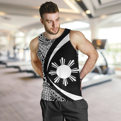 Philippines Tank Top Coat Of Arm Lauhala White Circle