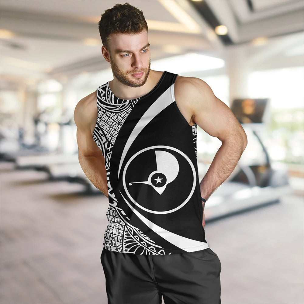 Yap Tank Top Coat Of Arm Lauhala White Circle