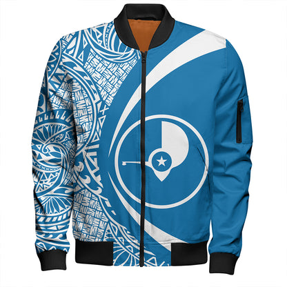 Yap Bomber Jacket Coat Of Arm Lauhala Circle