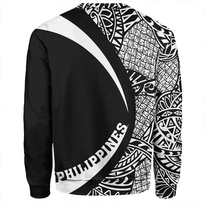 Philippines Sweatshirt Coat Of Arm Lauhala White Circle