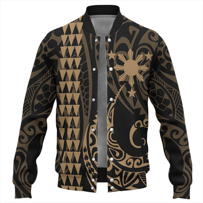The Philippines Baseball Jacket Sun Kakau Style