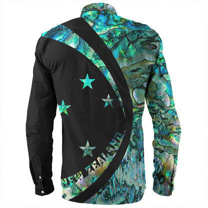 New Zealand Long Sleeve Shirt Silver Fern Papua Shell Circle