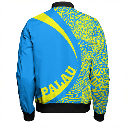 Palau Bomber Jacket Coat Of Arm Lauhala Circle