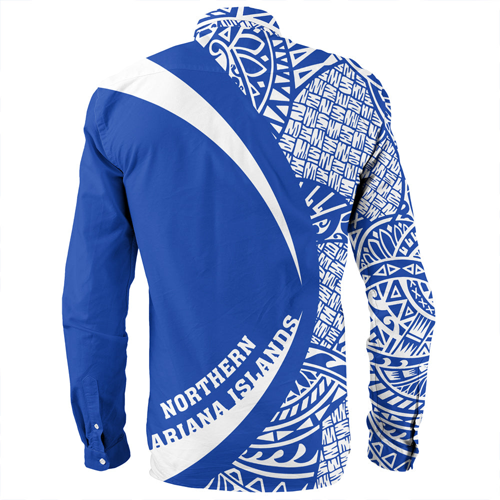 Northern Mariana Islands Long Sleeve Shirt Coat Of Arm Lauhala Circle
