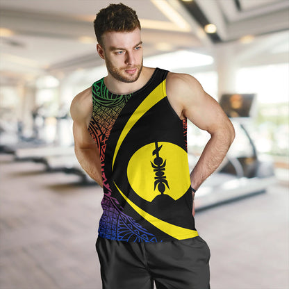 New Caledonia Tank Top Coat Of Arm Lauhala Circle